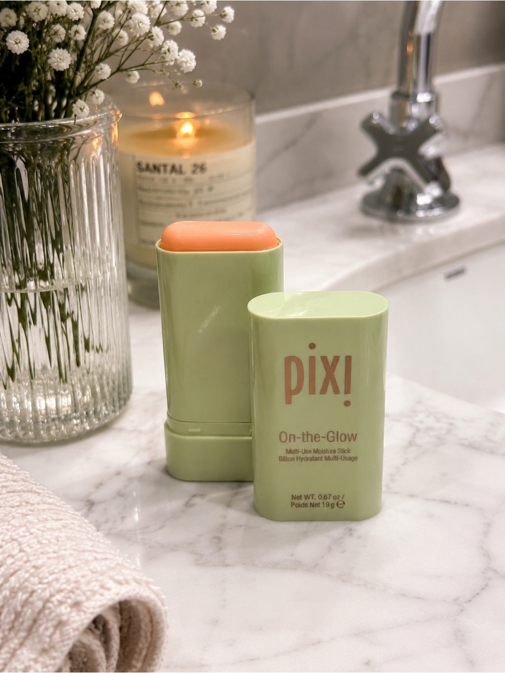 NEW Pixi On-the-Glow Multi-Use Moisture Stick Hydrating Balm Skincare Glow Stick